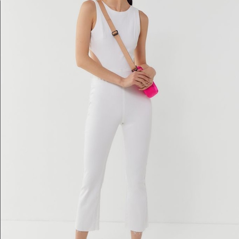 Urban Outfitters Jojo Denim Jumpsuit White Size M